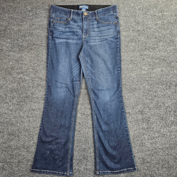 Democracy Denim - Democracy Ab Solution Itty Bitty Bootcut Jeans Women's 14 Dark Wash Mid Rise
